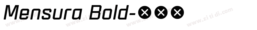 Mensura Bold字体转换